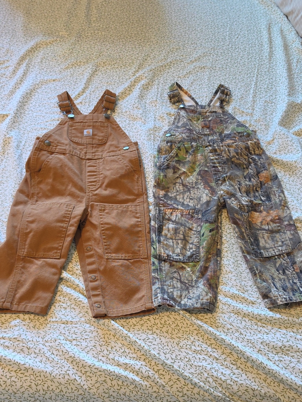 Carhartt Kids Overalls in Brown and Camouflage